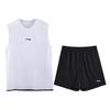 Comfortable Round Neck Pullover Simple Top Breathable Versatile Fashion Shorts Casual Sports Suit Unisex Sportswear AAPV157-1+YVSV017-1