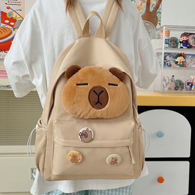 New High-value, Fresh and Cute Cartoon Bear Backpack, Casual and Lightweight Large-capacity Backpack for Primary and Secondary School Students