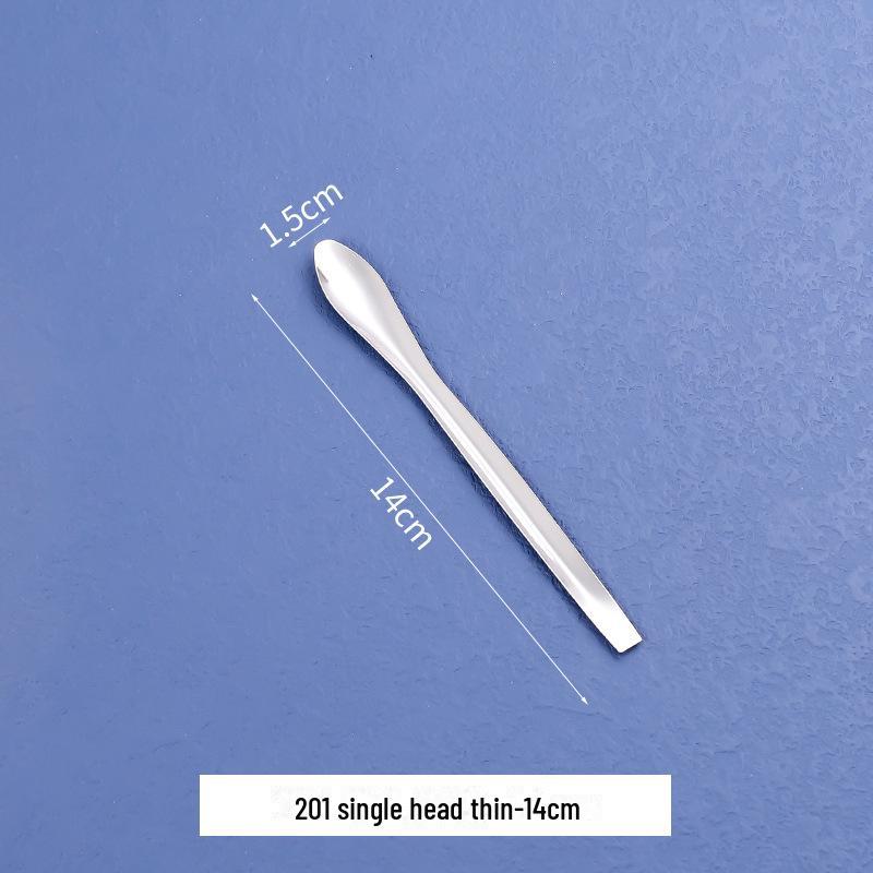 Nerezová lžička na léky pro kosmetické balení - Jednohlavá nebo dvouhlavá varianta