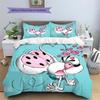 Diddl the Jumping Mouse5 Pattern Bedding Quilt Set  Home Decoration  Gift (1 * Duvet Cover + 2 * Pillowcase  Without Core)