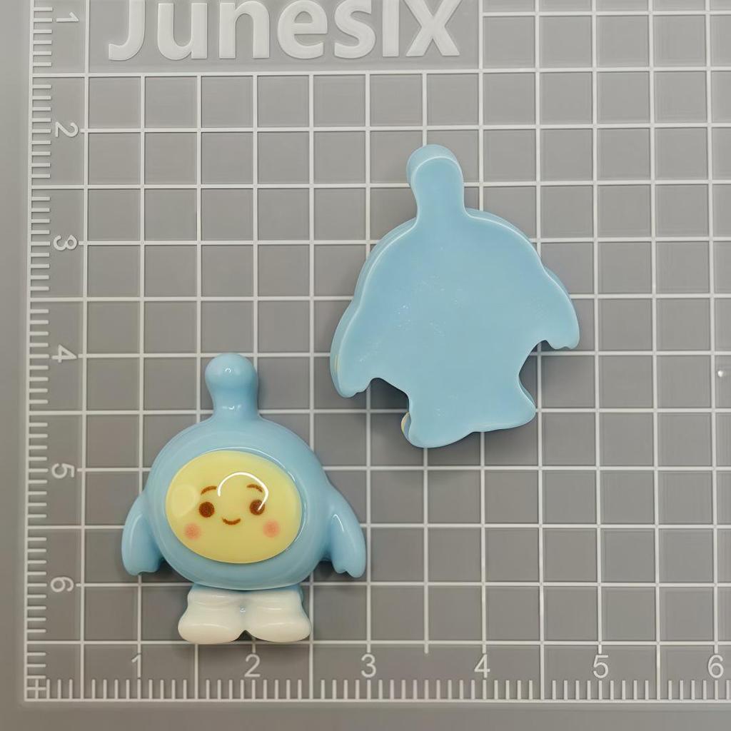 DIY Dekor: Harz Ei Junge Cartoon Magnet & Haarspangen Set