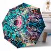 Peaceful Paisley Flowers Outdoor Automatic Umbrella Compact 8-Rib Lightweight Durable Everyday Carry Umbrella Outdoor Accessory Stylish Gift Women