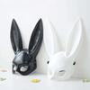 Masque Lapin Noir Blanc Décoration de Fête d'Halloween Fête Masque Lapin Lapin Longues Oreilles Costume Cosplay