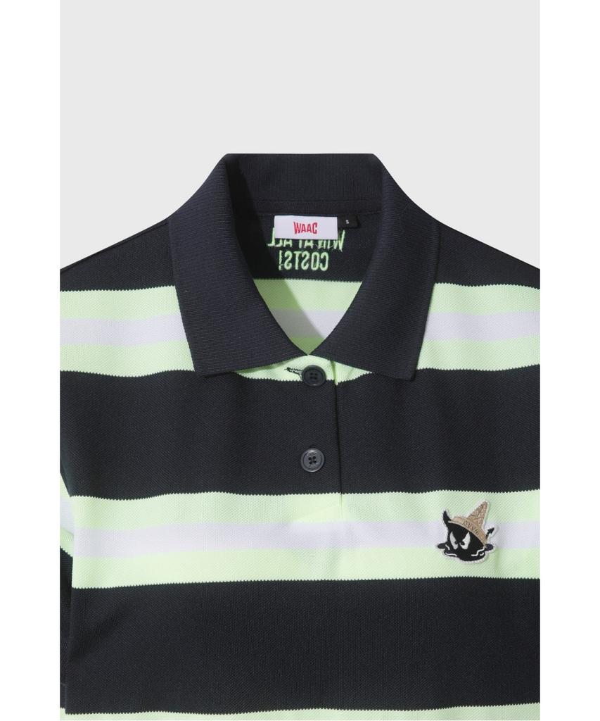 WAAC Women Stripe Loose-Fit Polo Wwtcm26503Nyd