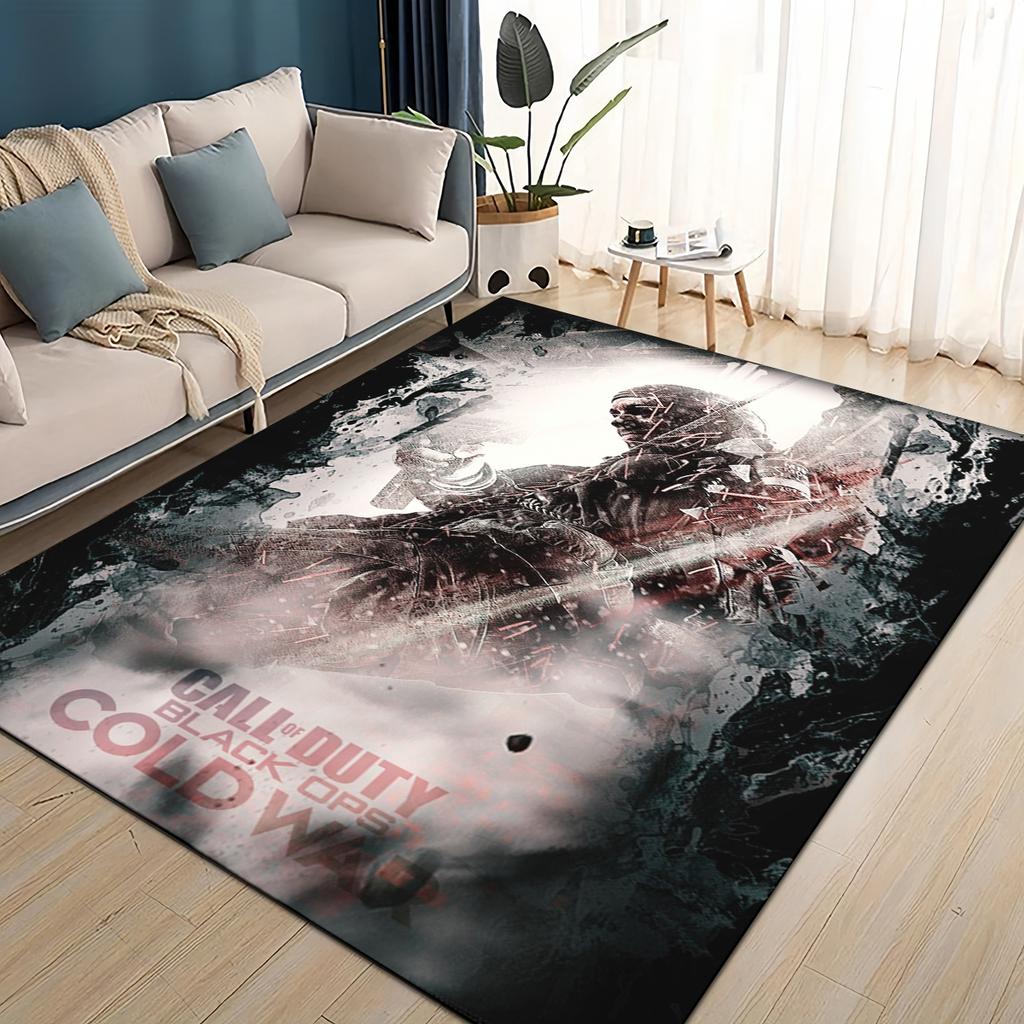 COD 27 Style New Call of Duty Ghost Simon Gun Games Carpet Rug for Living Room Bedroom Home Sofa,Kids Play Non-slip Floor Mat