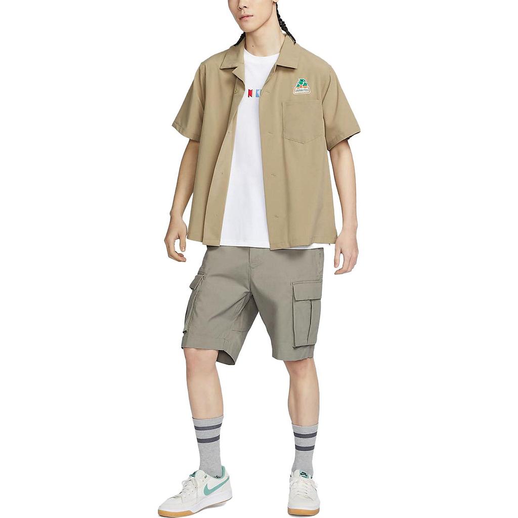 Nike Koszula zapinana na guziki SB x Jarritos Bowling (Rozmiar azjatycki) Khaki Unisex Streetwear DV9078-247