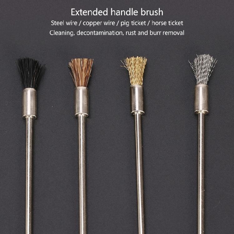4Pcs 100mm Steel Wire Wheel Brushes 3mm Shank Polishing Brush Rotary Tool Home
