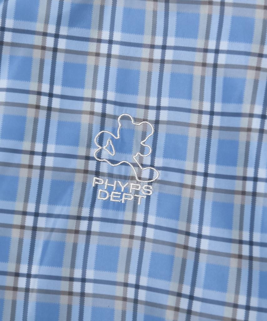 Physisches Fach Bär Schlüsselanhänger Check Windjacke_Blau