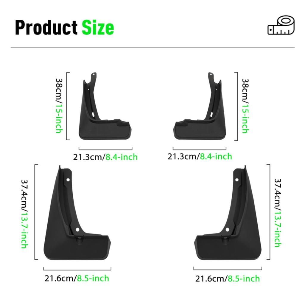 4PCS Car Mud Flaps Splash Guards Mudguards Car Mud Flaps Compatible with Cadillac XT6 2018 2019 2020 2021 2022 2023