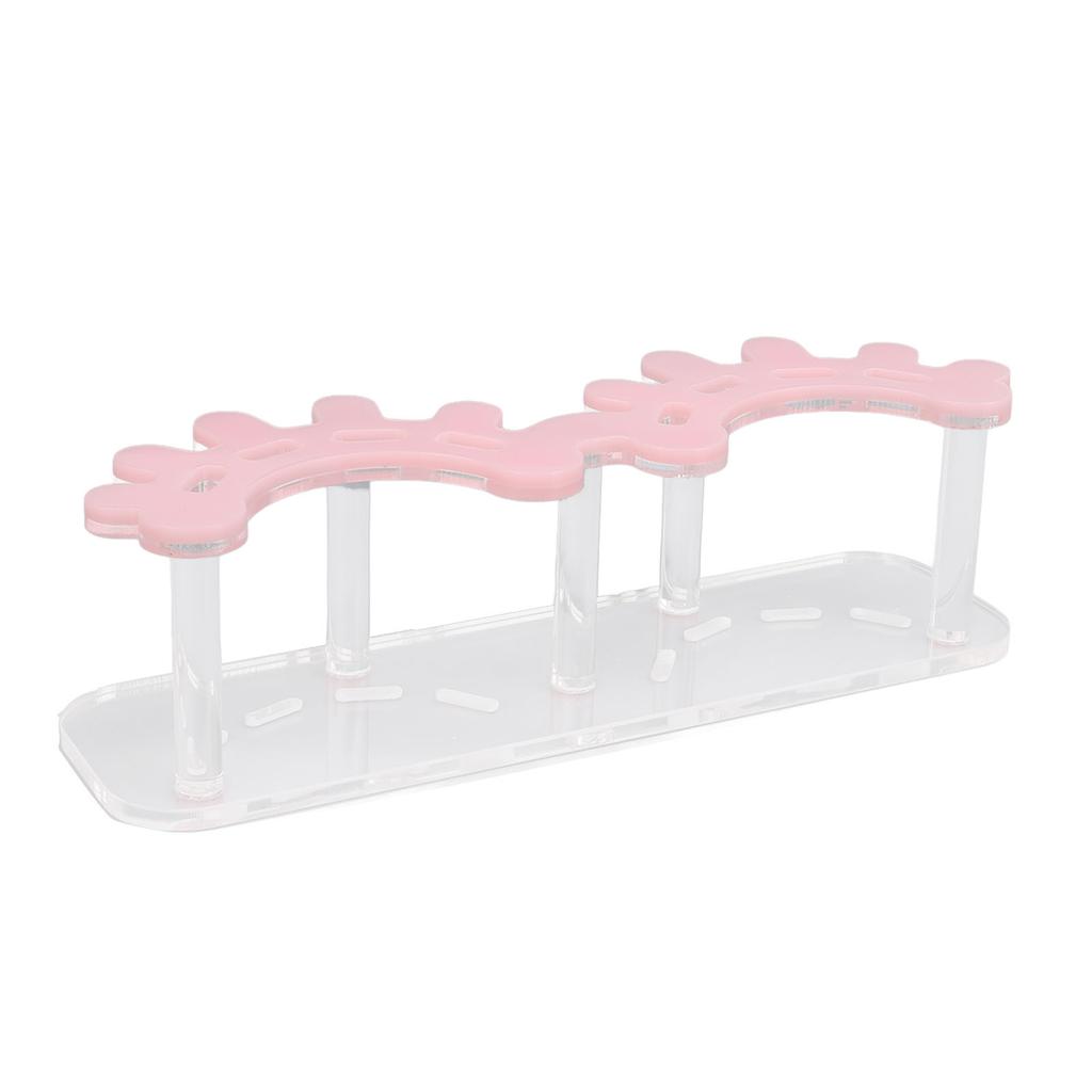 Eyelash Tweezer Holder 8 Hole Pink Thickened Plastic Lash Extension Tweezers Stand for Beauty Salon