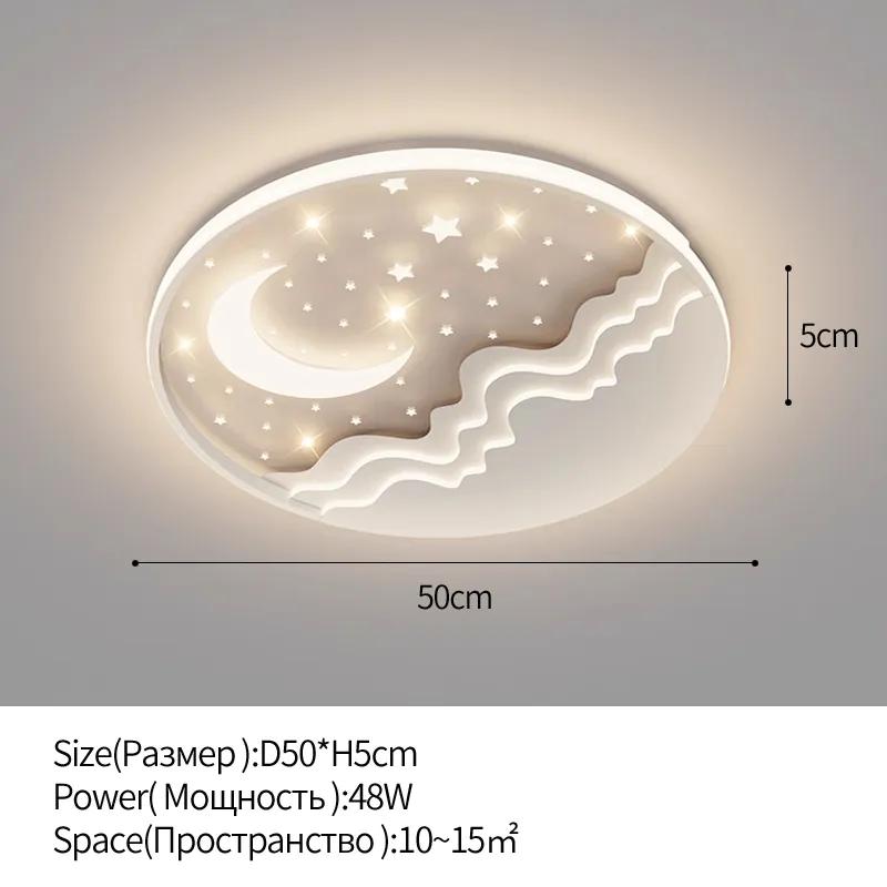 Dimmable children's room ceiling lamp modern minimalist artistic creative starry sky moon sun boy girl gift decorative lamp LED