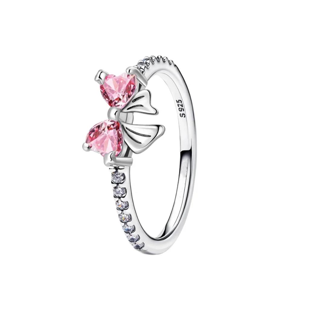 copper Double Heart Ring Bow Starfish Crown Bow Moon Rings Ideal For Women Fine Jewellery Wedding Party Valentines Day Gift