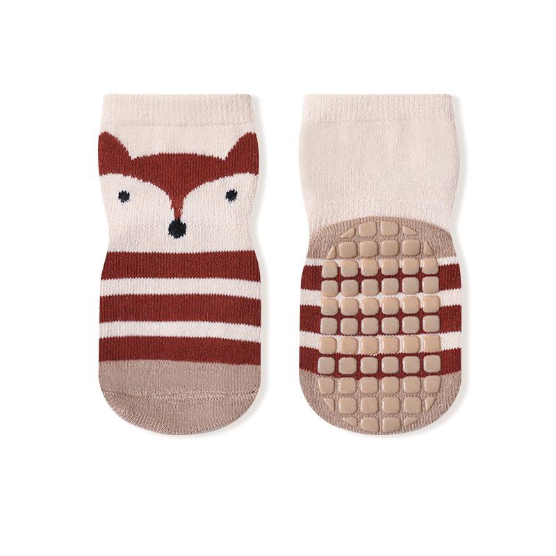 Fashion Baby Floor Socks Cute Animal Design Non-Slip Newborn Floor Socks Soft Cotton Toddler Short Tube Socks For Kids