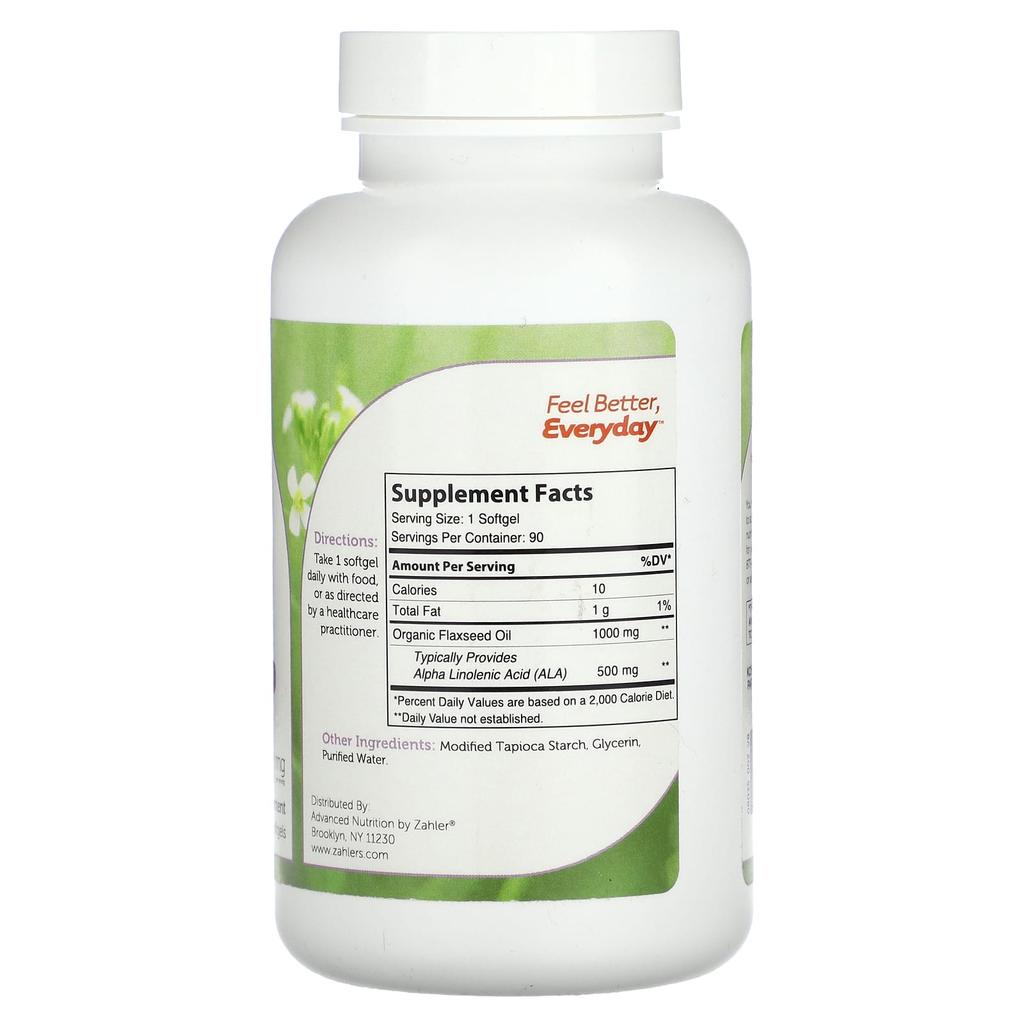 Flaxseed Oil, 1,000Mg, 90 Softgels