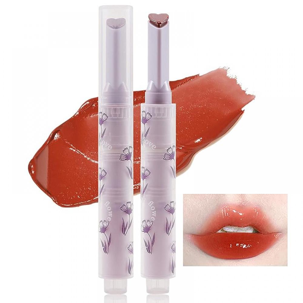 Jelly Lipstick, Tinted Glasting Melting Balm, Heart Shape Lip Gloss Lip Stain, Long Lasting Moisturising, High Pigmented
