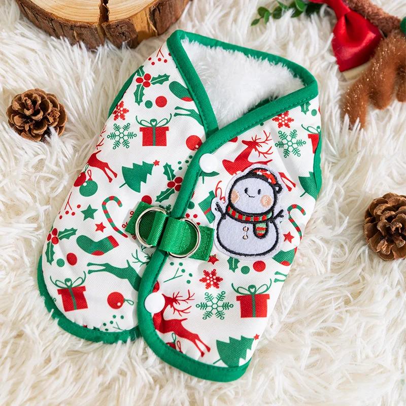 Cat Clothes Christmas Vest Autumn and Winter Anti-shedding Clothing Ragdoll Blue Cat Silver Gradient Kitten Cat Pet Products