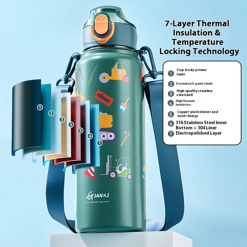 Gianxi Children's Insulated Cup Student specific Water Cup Kindergarten Primary School Large Capacity Cup Insulated Cup