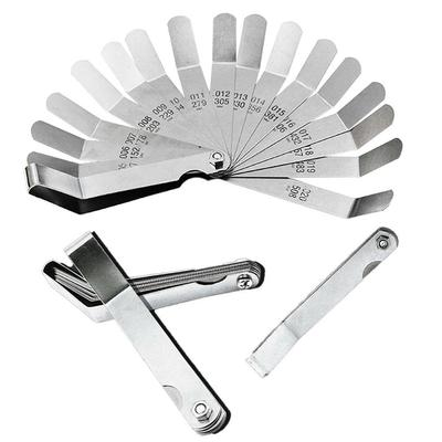 Metric Stainless Steel Feeler Gauge Set 16 Blades 0 127 To 0 508mm Thickness Curved Gap Filler for Mechanical Adjustment