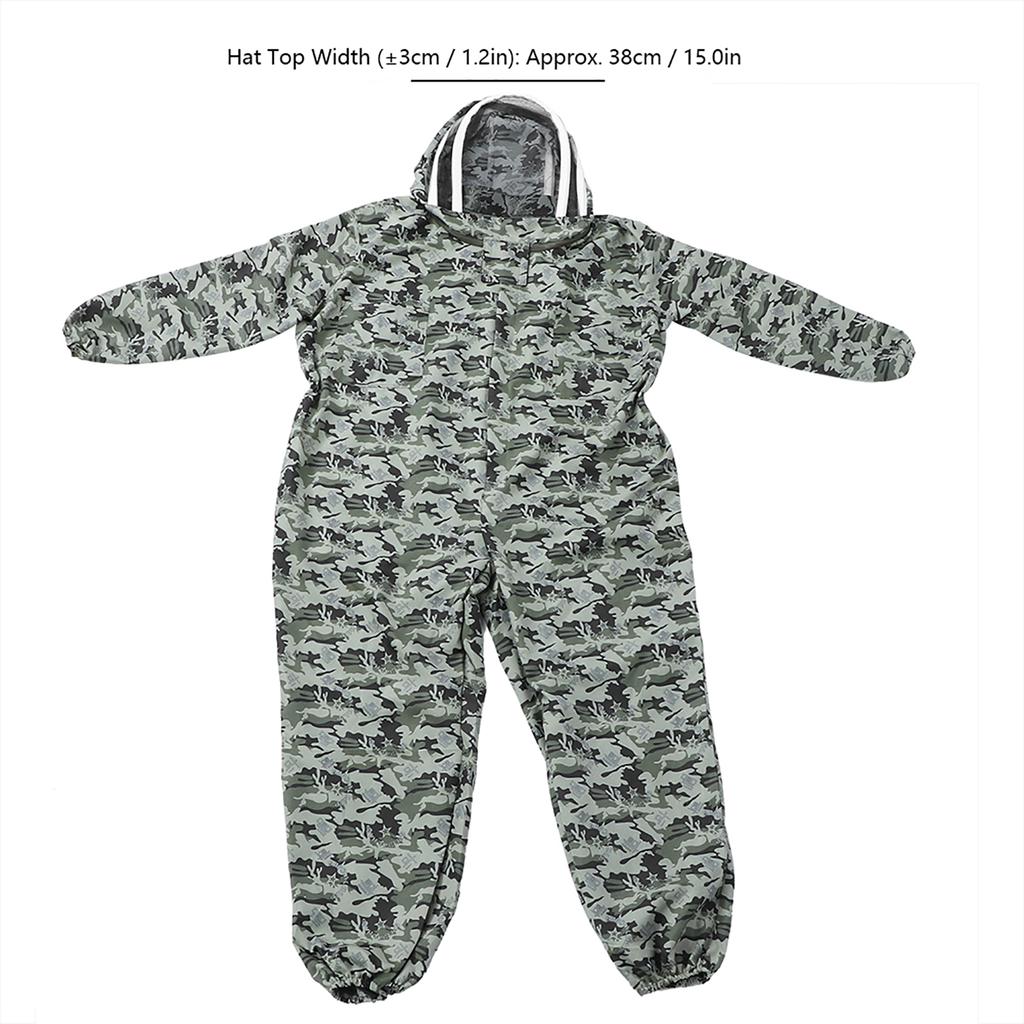 Double   One Piece Bee Suit Beekeeping Protective Clothes with Gloves for Beekeeper(1 Pair XL Gloves XL Bee Suit )