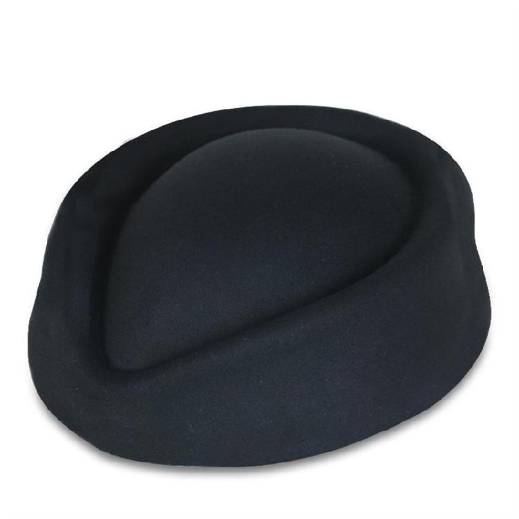 Classical French Flight Attendant Hat Polyester Stewardess Costume Accessoris Women Winter Fashion Headwear