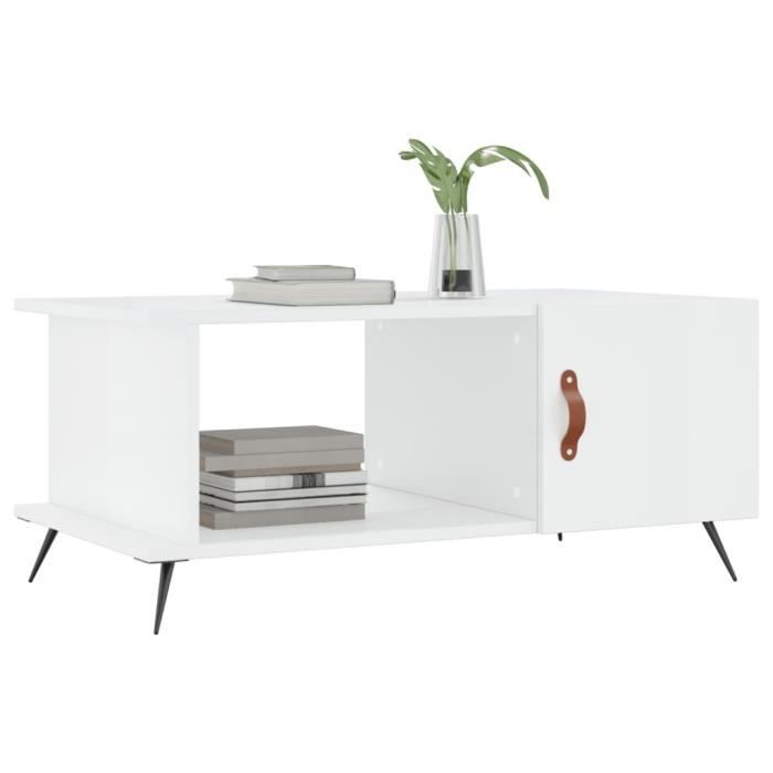 VidaXL Coffee Table High Gloss White 90x50x40 Cm Engineered Wood 829462