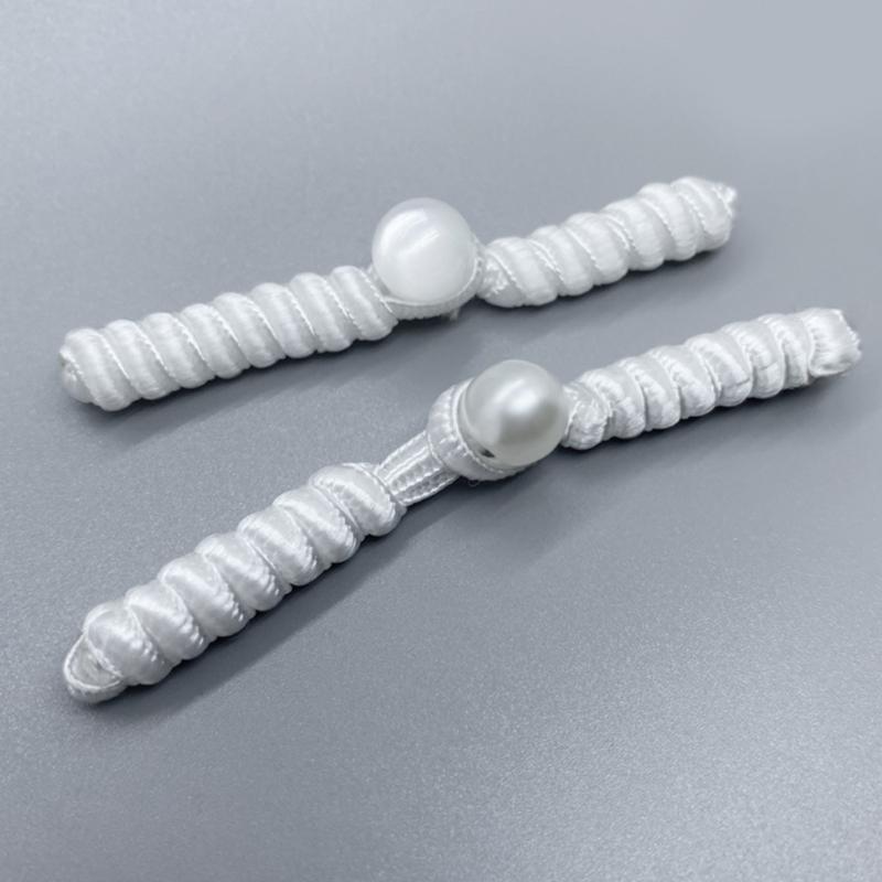 Hand Sewing Closure Button Fasteners Pearl Hook Closure Cheongsam Frog Pearl Buckle Buttons Elegant TangSuit Decoration