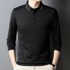 Autumn New Men's Long-sleeved T-shirt Business Lapel Men's Polo Shirt Men's Style