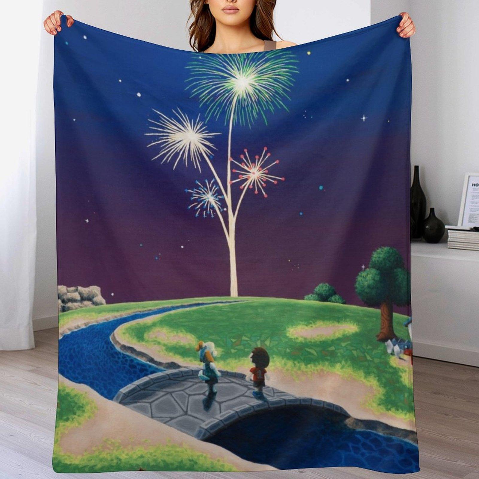 

New Year Throw Blanket Soft Breathable Blanket for Night Sleeping 102x76cm(40x30in)
