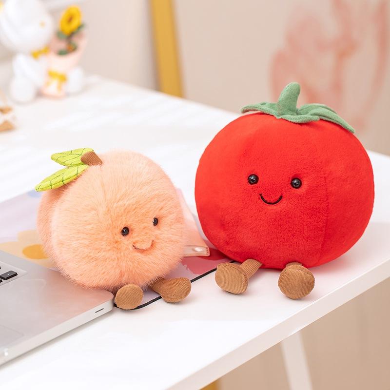 Fun Tomato Plush Toy Dolls and Tomato Dolls Sleep with Pillows for Girls