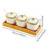 Ceramic Condiment Pots Sugar Bowls Seasoning Pots for Salt Paprika Pepper