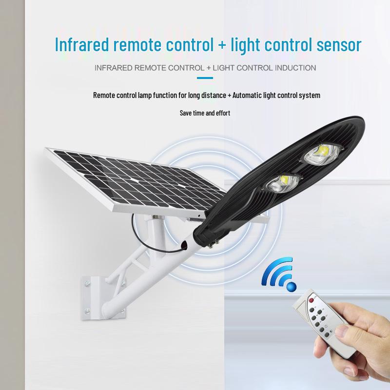Solar Street Light: LED Outdoor Lamp with Remote Control for Garden or Courtyard
