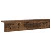 Wall Mounted Nightstand Smoked Oak 60 x 10.5 x 10.5 cm