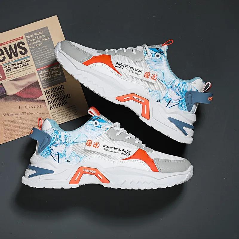 Trendy Sports Shoes For Teens New Arrival Spring 2025 Breathable Running Shoes With Thick Sole For Men Casual Athletic Shoes