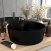 Luxury Wash Basin with Overflow Matte Black 36 X 13 Cm Ceramic