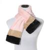 Cashmere Petite Two-tone Fur Muffler for Women, Winter