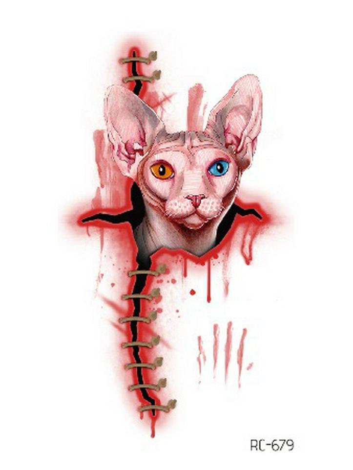 Waterproof Halloween Temporary Tattoos: Bloody Wound Scar Horror Stickers