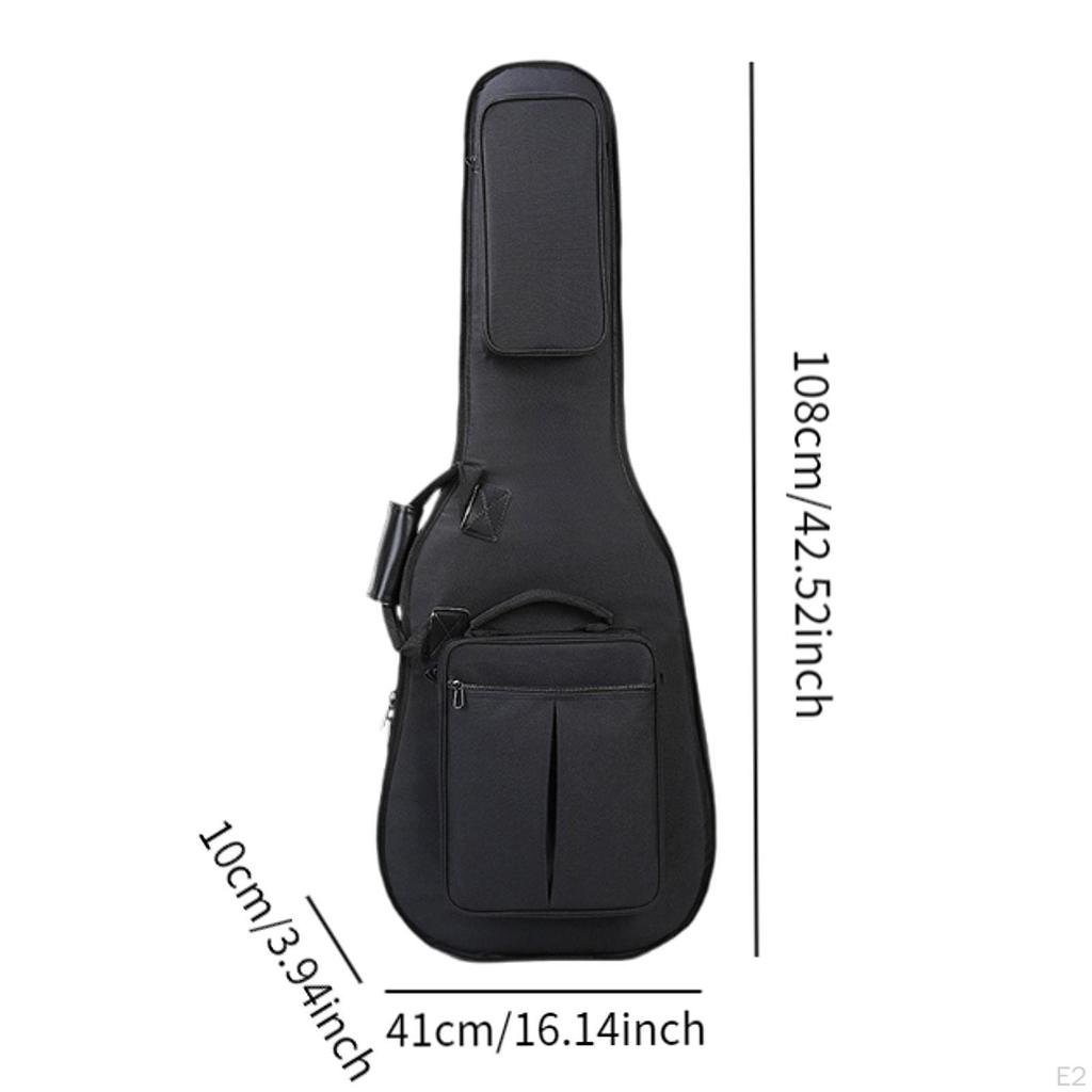 Carrying Bag Guitar with Pocket Oxford Cloth Cover Gig and Side Handle Portable