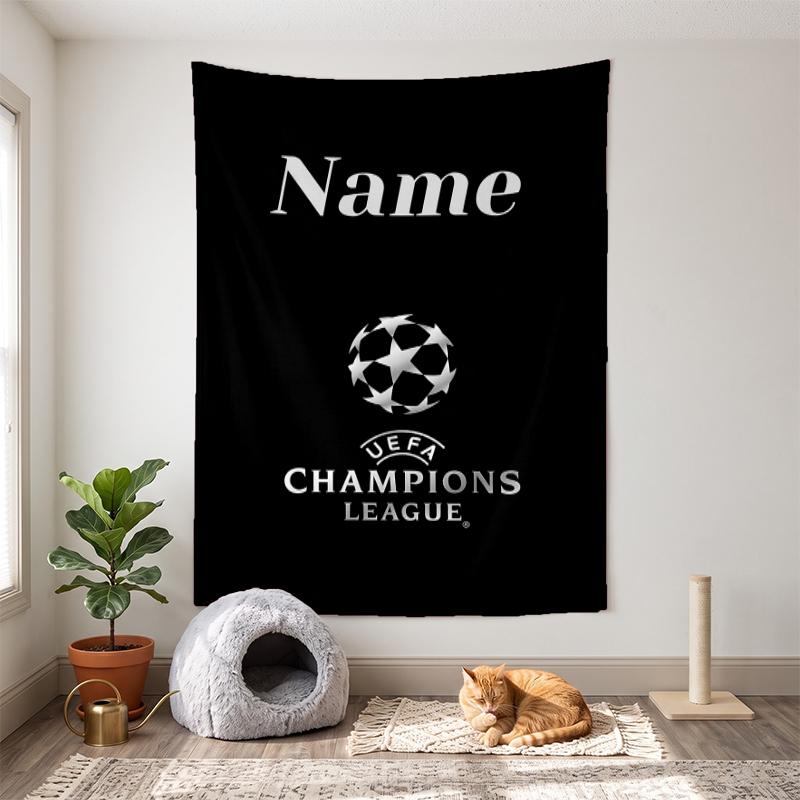 UEFA Champions (1) Customizable name decorative wall tapestry ideal choice for wall decor in bedrooms living rooms dorms and home