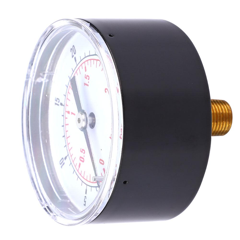 Pressure Gauge 50mm 1Celsius8 BSPT Back Connection for Water Oil Gas (0-15PSI 0-1Bar)