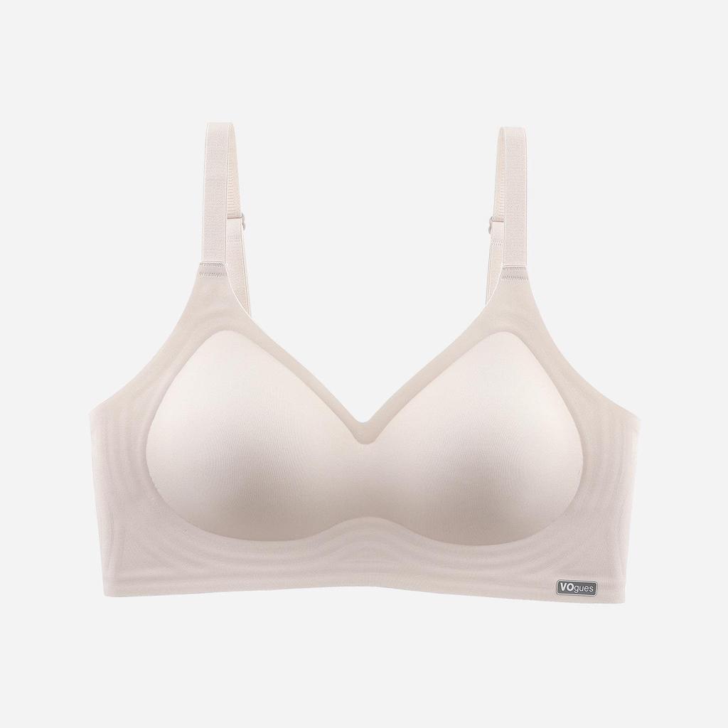 Breathable Soft Support Bra for Small Breasts - No Underwire, with Side Gathering and Jelly Strips for Lift