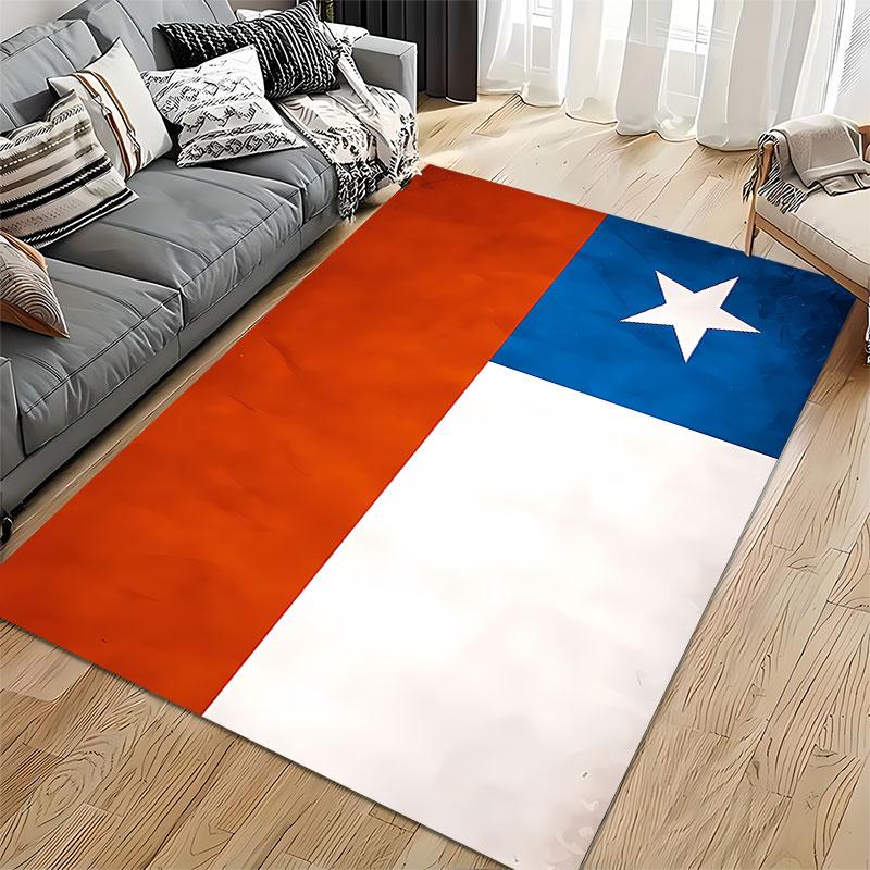 Texas Flag Style Carpet Suitable As a Non-slip Mat for the Living Room or Bedroom Sofa