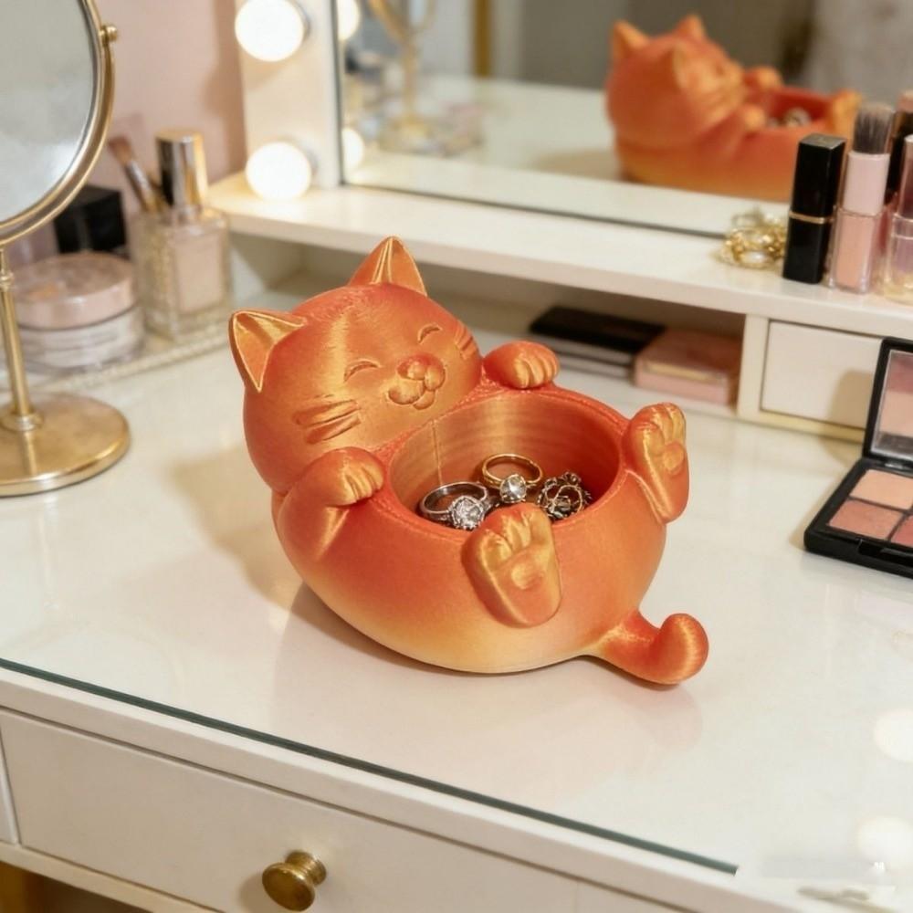 Decorative Lucky Cat Storage Box Cute Jewelry Storage Box Home Decoration