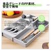 KR KITCHENRAKU Cutlery Case with Drawer, Cutlery Storage Box, Dish Tray, Extendable, Kitchen Storage Case, Small Item Storage, Kitchen Tools (Type 2)