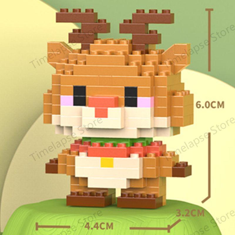 Diy Cute Animals Lion Corgi Dolphin Hamster Rabbit Dog Cats Fish Tanks Building Blocks Kit Girl Bricks Model Kids Toy Children