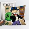 Game Dollar Alec Monopoly Man Pillow Case Square Pillow Bedroom Sofa Leisure Comfort Cushion Car Living Room Home Decoration