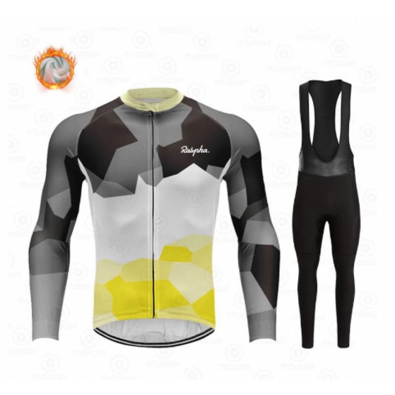Unisex Fleece Long Sleeve Cycling Jacket Windproof Warm Mountain Bike Outerwear Winter Sportswear