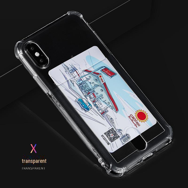 Apple 15 Pro Max Anti-Fall TPU Kartenhalter Hülle, 16 Pro kompatibel, Hohe Transparenz