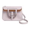 Halzan Clemence Bullock Leather Handbag, Shoulder Bag, Crossbody Bag Women's Pink Brown H082660CKAY