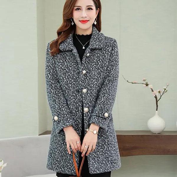 Mom Winter Mink Velvet Coat Mid-length Middle-aged and Elderly Women's Thickened Imitation Gold Velvet Coat
