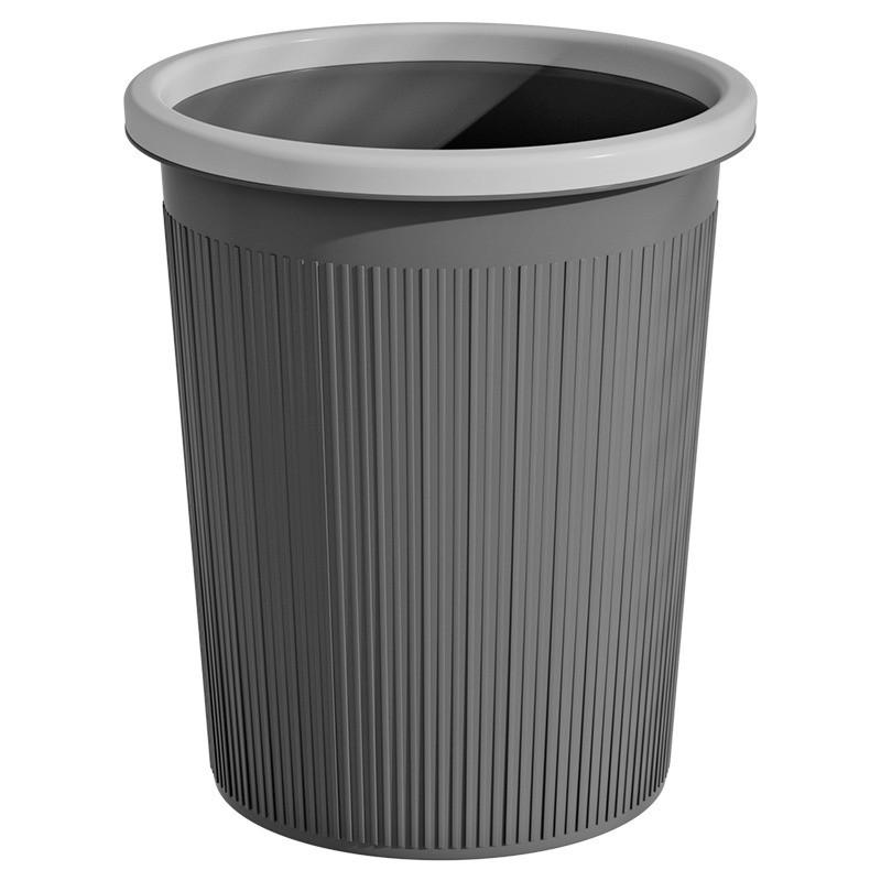 Large Capacity Plastic Trash Can Kitchen Living Room Bathroom Office Indoor Use 16L Round Bin